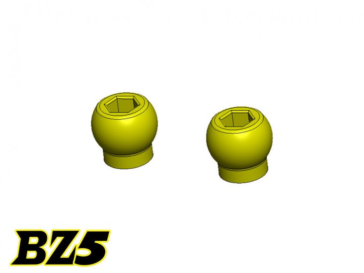 Brass 3.5 Balll head M1.6 thread (2 pcs) - Click Image to Close