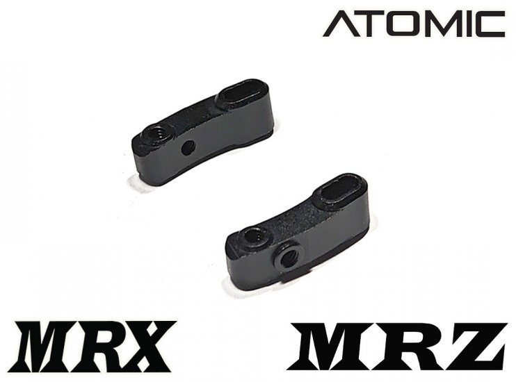 MRX, MRZEX, MRZSF Aluminium Front Knuckle V2-Black - Click Image to Close