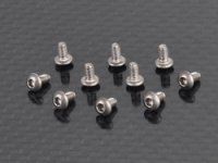 Button head Machine screw 2x4mm (TPM) Titanium 1.5 Hex.